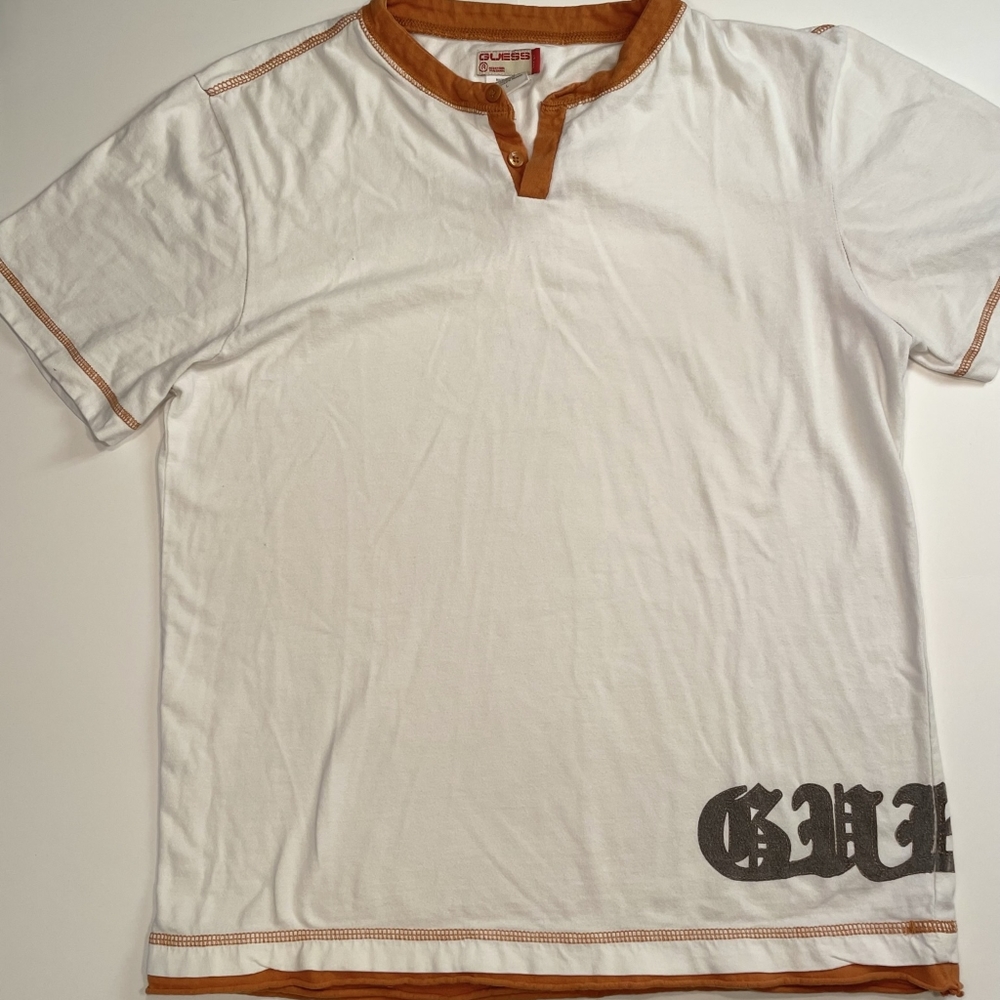 Guess vintage Shirt White And Gold Size Large